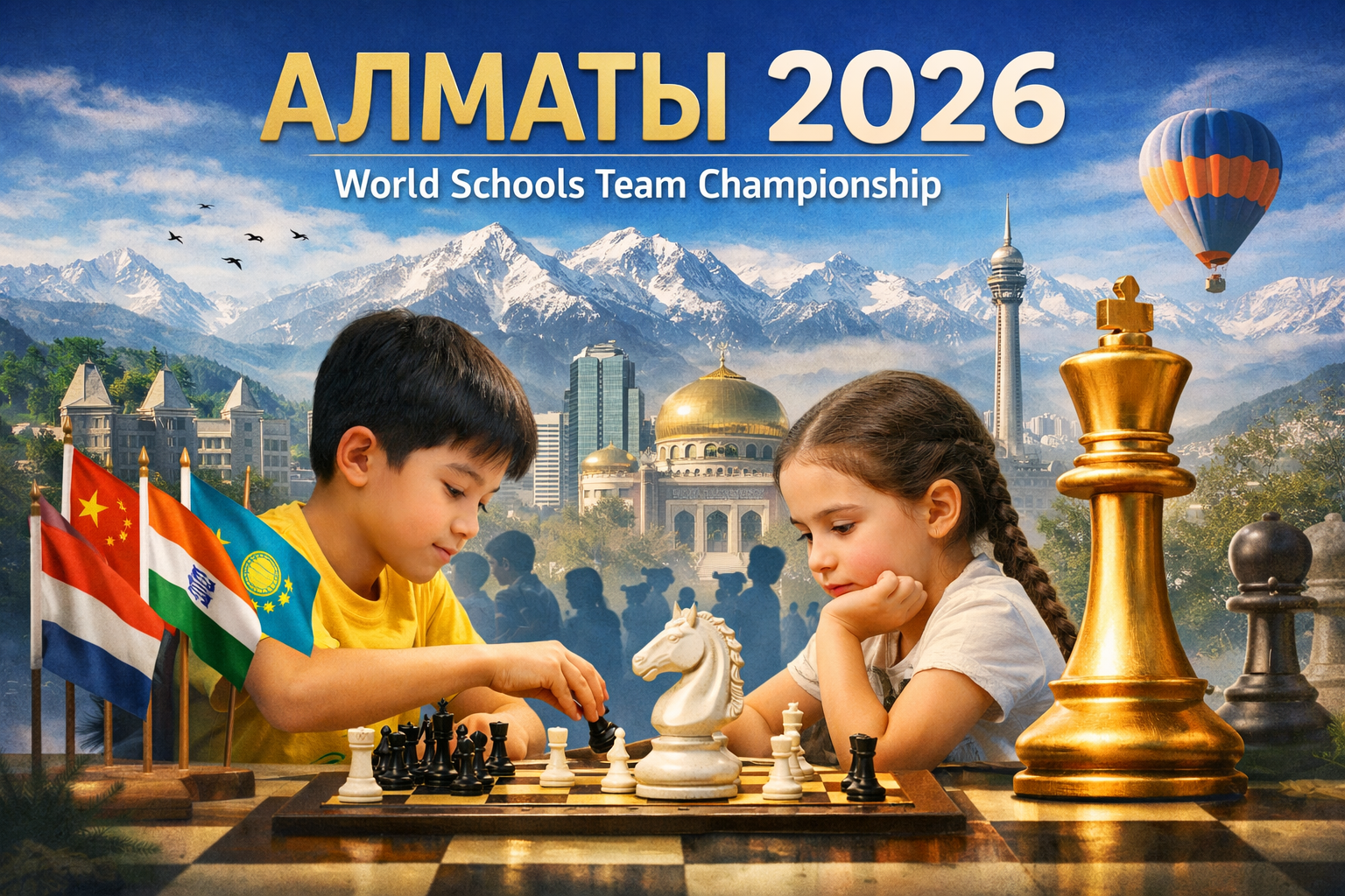 Алматы — құрлықтың шахмат жүрегі: World Schools Team Championship 2026 басталады